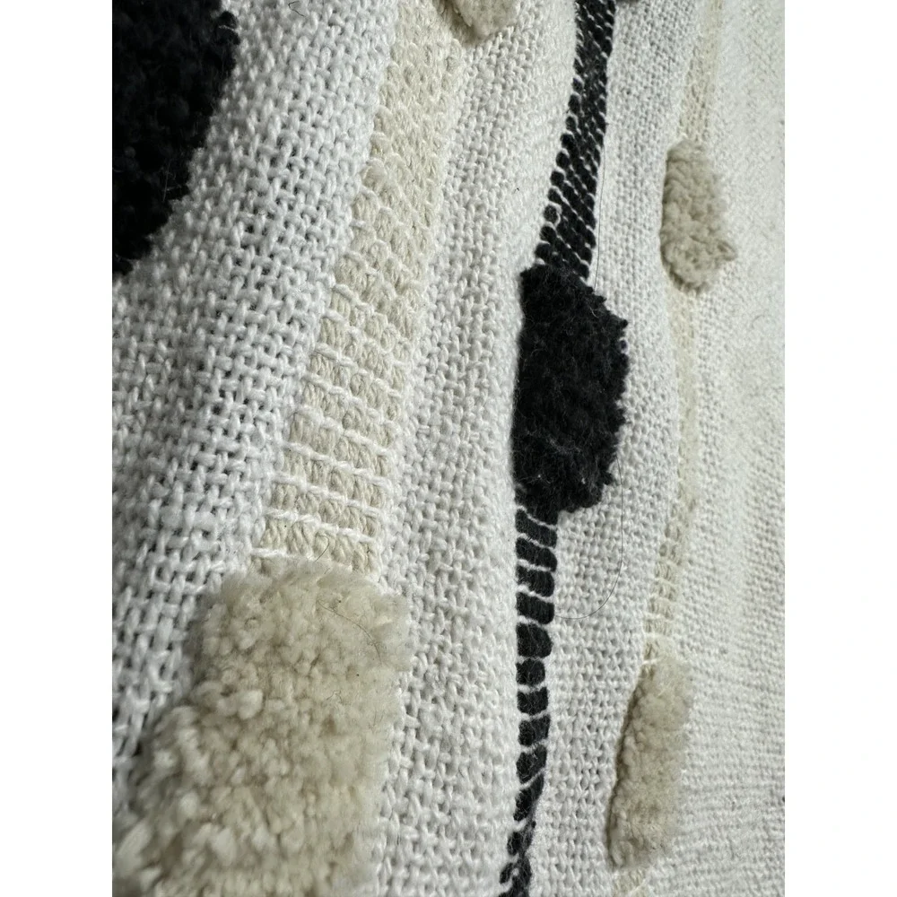 Kirklands Decorative Throw Multicolor Textured Dotted‎ Fringed 50